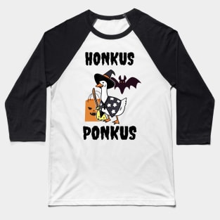 Honkus Ponkus | Honkus Ponkus Duck | Halloween Baseball T-Shirt